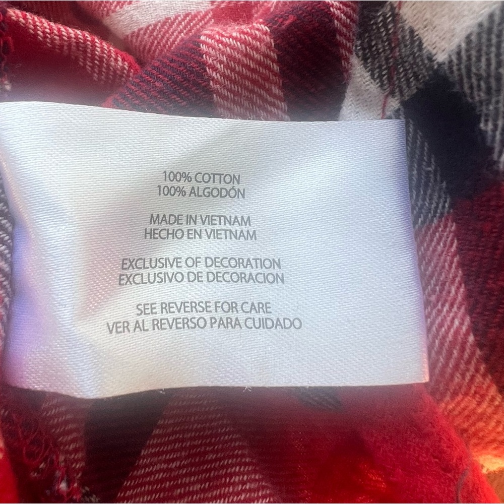 Gap Red Blue Flannel Button Up Long Sleeve Women's M Shirt - Picture 4 of 7